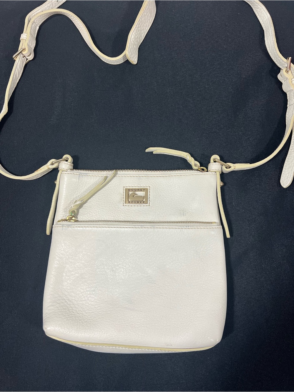 Dooney & Bourke White Leather Crossbody Bag